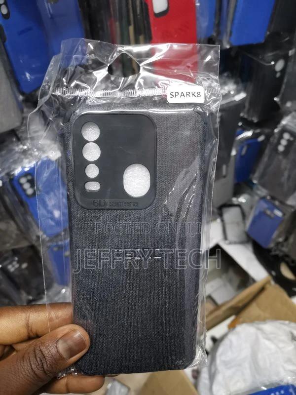 Tecno Spark 8 Fabric Jeans Texture Camera Protection Case - main view