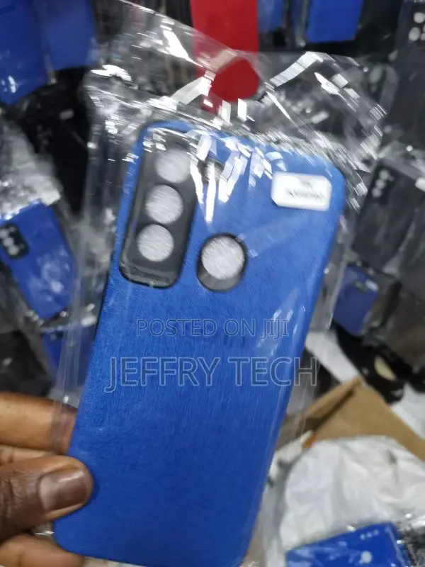 Tecno Pop 5 Pro Fabric Jeans Texture Camera Protection Case