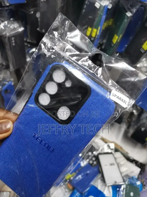 Tecno Spark 8C Fabric Jeans Texture Camera Protection Case