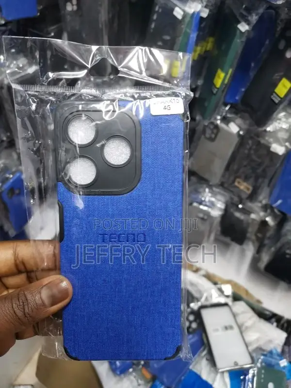 Tecno Spark 10 4G Fabric Jeans Texture Camera Protection Cas