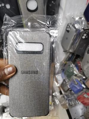 S10 Plus Gray Fabric Jeans Texture Camera Protection Case - thumbnail 2