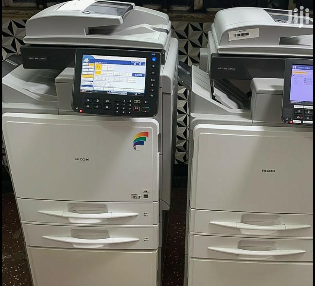Colored Ricoh Aficio Mp C300 Photocopier Printer Scanner