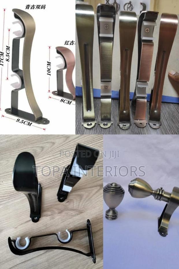 Strong Durable Double Brackets for Jua Kali Curtain Rods Mounting