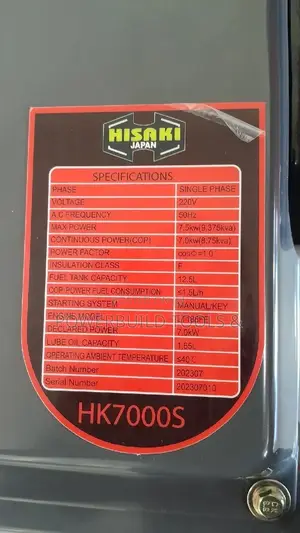Hisaki 9kva Diesel Powered Openset.