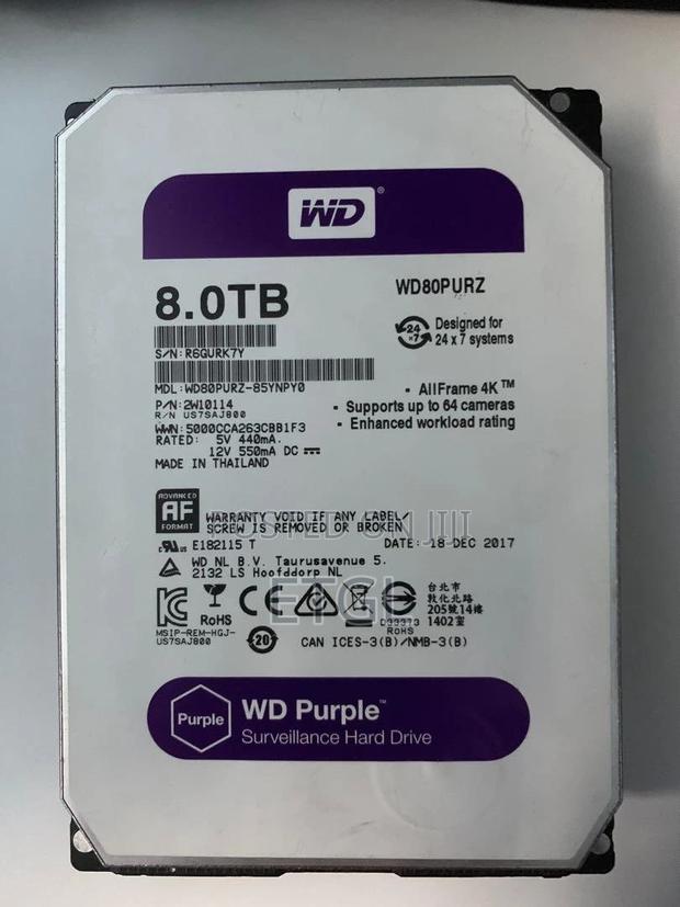 WD Purple Surveillance Hard Drive - 8TB,