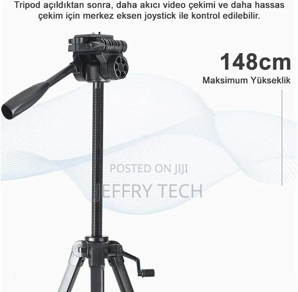 YUNTENG VCT-668 Pro Tripod With Damping Head Fluid Pan for S