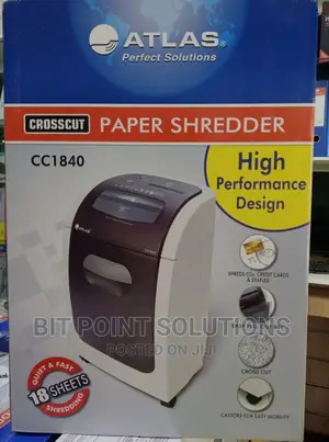 Atlas Cc1840 Cross Cut Shredder ! Atlas Cc 1840 18sheets