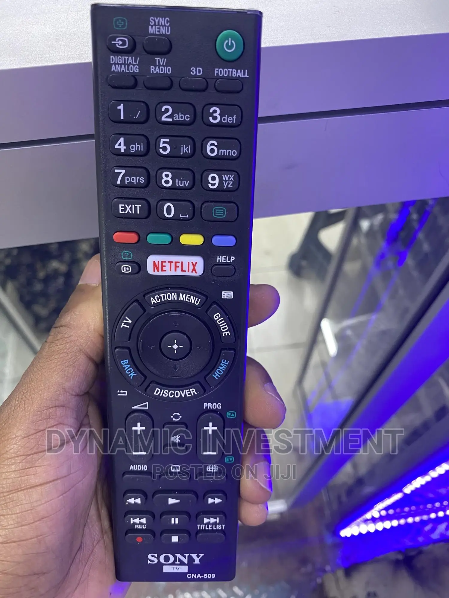 Sony Remote Control for Sony Smart/Android TV.