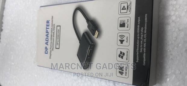 Display Port to HDMI + VGA Converter Aluminum Shell Black - main view