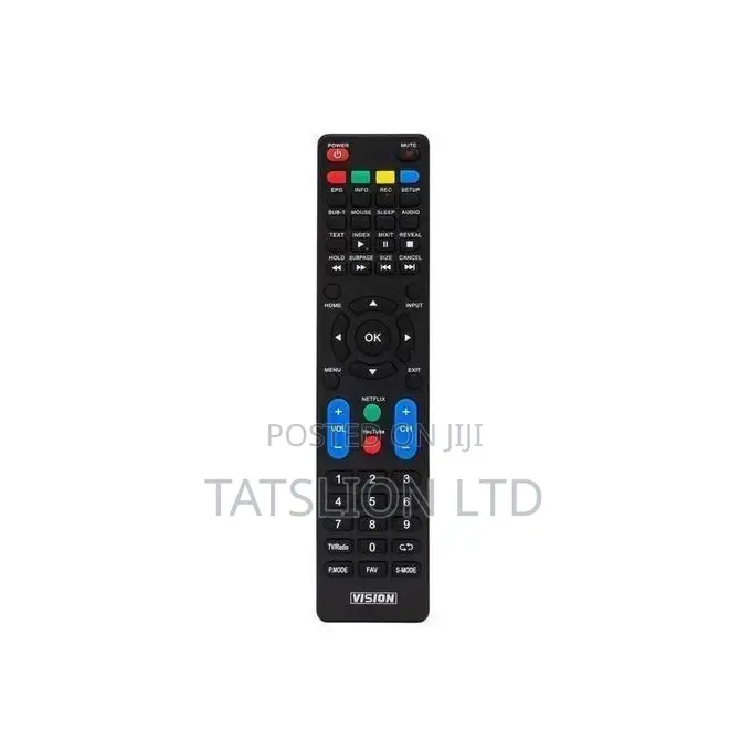Vision Smart Tv Remote Control for Vision Plus - Black