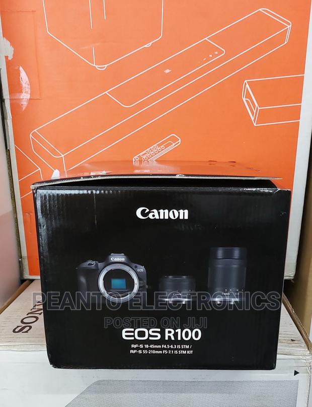 Canon EOS R100 Mirrorless With RF-S 18-45mm+55-210mm Zoom - main view