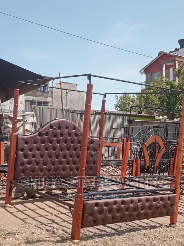 6 by 6 Metallic Frame Chaster Bed - main view