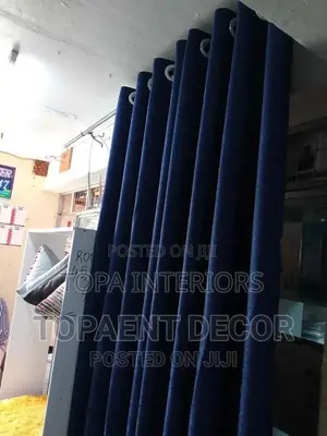 Navy Blue House Curtains for Privacy and Decoration