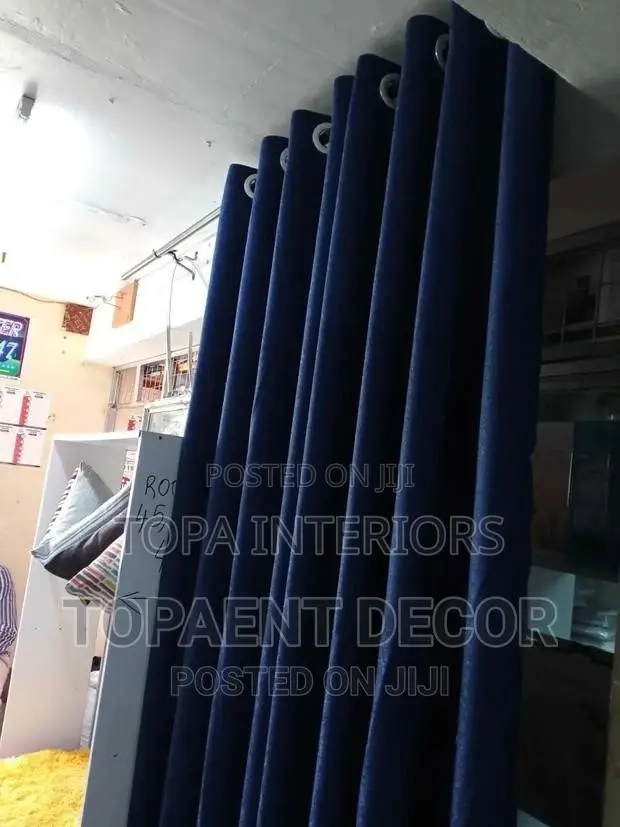 Navy Blue House Curtains for Privacy and Decoration
