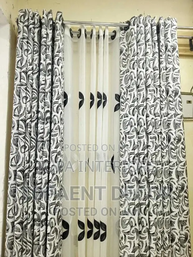 Black and White Curtains for Bedrooms and Living Rooms