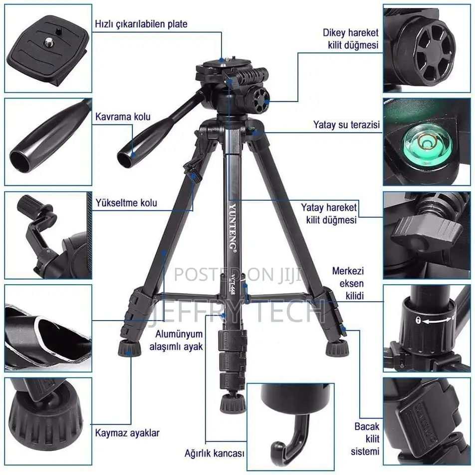 Yunteng VCT-668 Professional Tripod for DSLR Camera