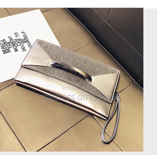 Ladies Grey/Silver Clutch Bag - thumbnail 2