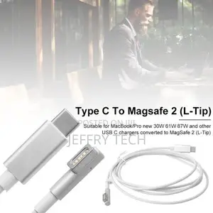 Type C to Magnetic 1 L-Tip Power Cable Compatible With Mac-