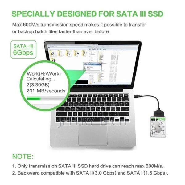 USB C to SATA Adapter Cable Bridge USB-C Type C to SATA - thumbnail 3