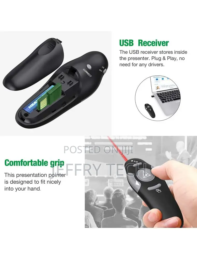 Wireless Presenter Presentation Remote PPT Slides Clicker Fo