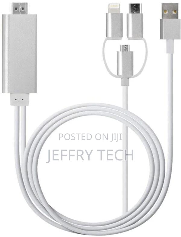 3-in-1 Lighting/Type-C/Micro USB to HDMI Cable for IOS and A - thumbnail 3