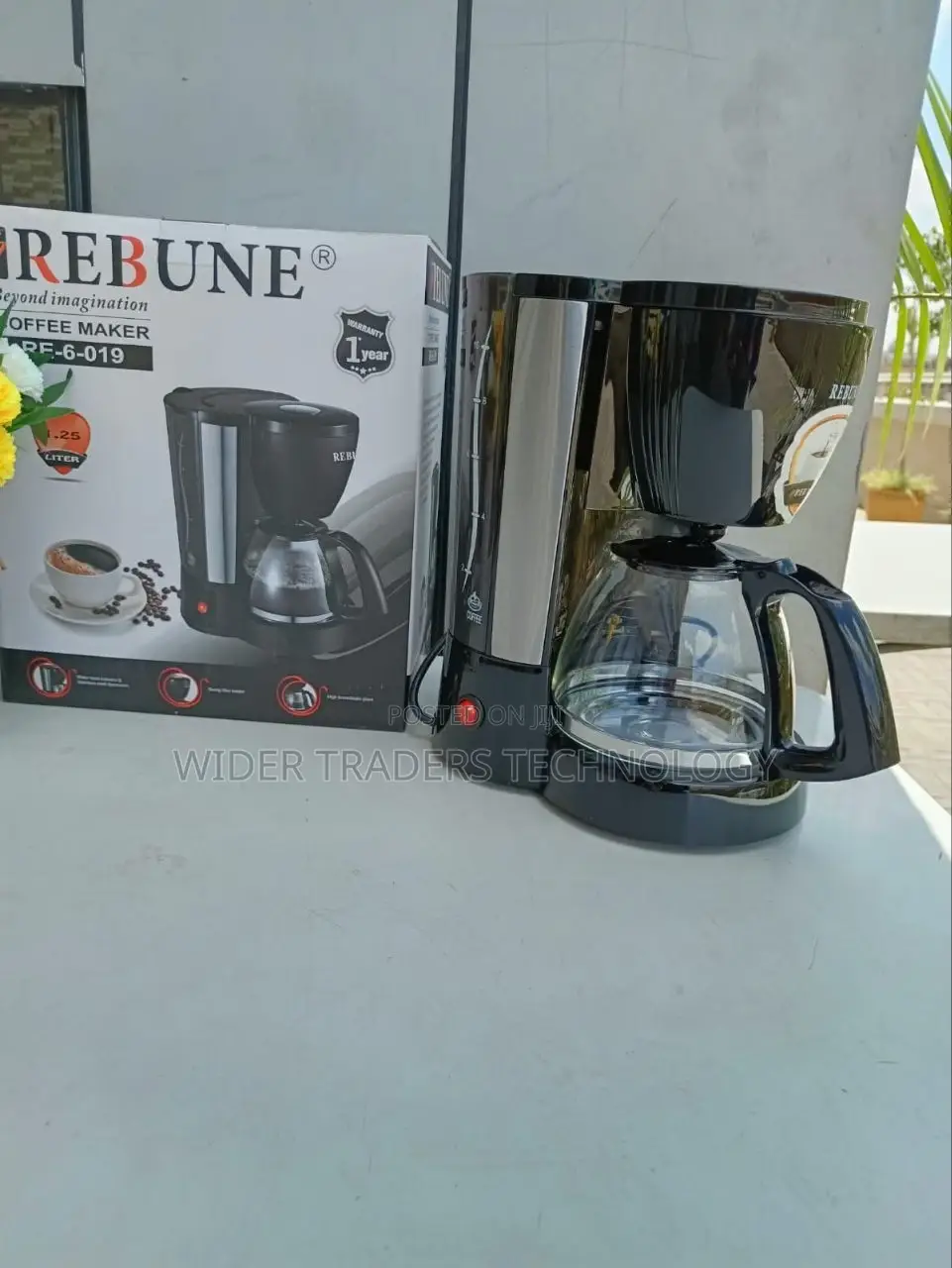 Rebune Coffee Maker Jug Capacity 1.25ml