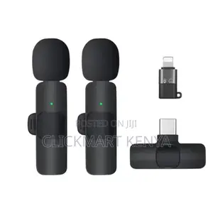 Dual Wireless Microphone for Any Phone (iPhone, Type C USB