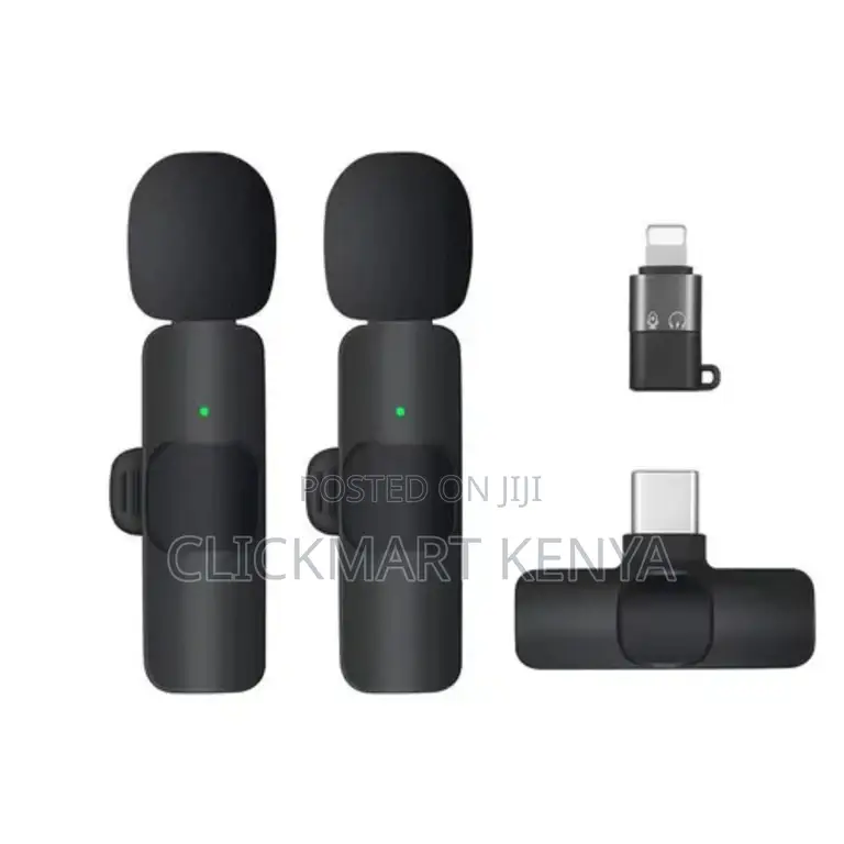 Dual Wireless Microphone for Any Phone (iPhone, Type C USB