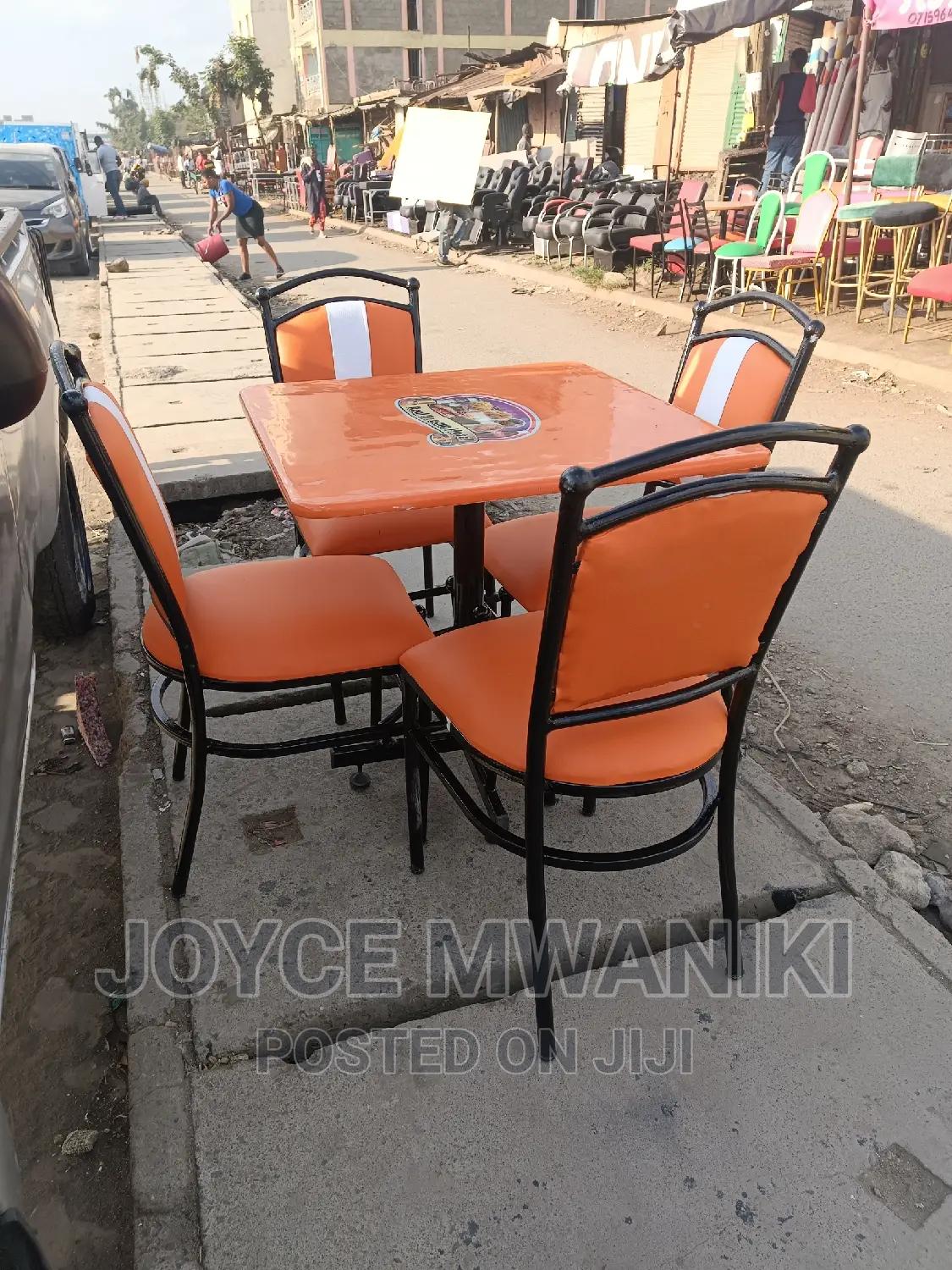 Restaurant Set With Square Table.