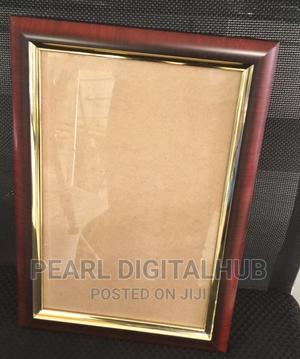 A4 Size Photo Frame Brown Gold Stick - main view