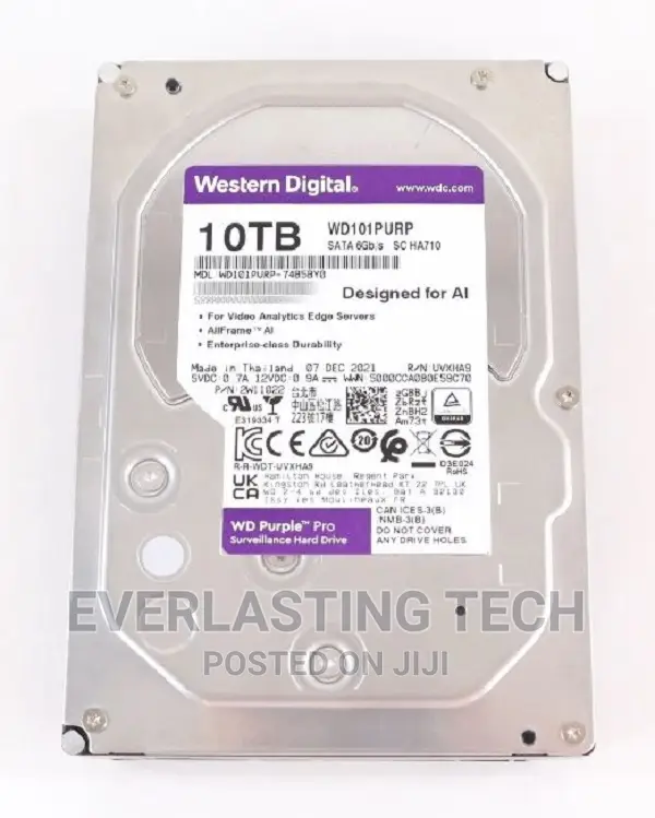 Wd Purple Pro Surveillance Hard Drive 10tb