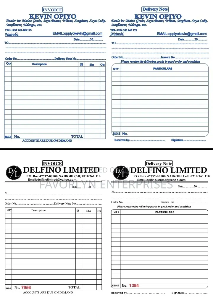 All Types of Receipt Editing and Printing