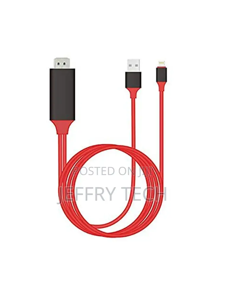 Mirror Phone to TV for iPhone to HDMI TV Converter Video USB