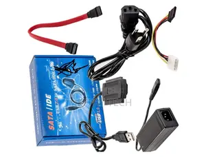 USB 2.0 to SATA + IDE (2.5/3.5/5.25′) Cable Converter Adapte