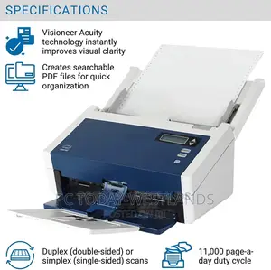 Xerox Documate 6460 Duplex Scanner 70 PPM/11000 Pages Daily