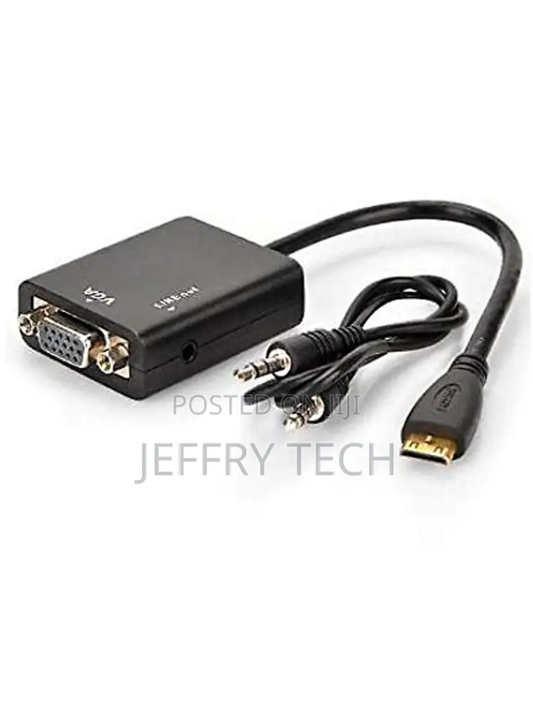 Mini HDMI Male to VGA Female Audio/Video Converter Adapter
