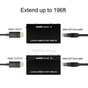 HDMI Extender Over CAT 5e|6|7 Cable (60M Extender Over Singl