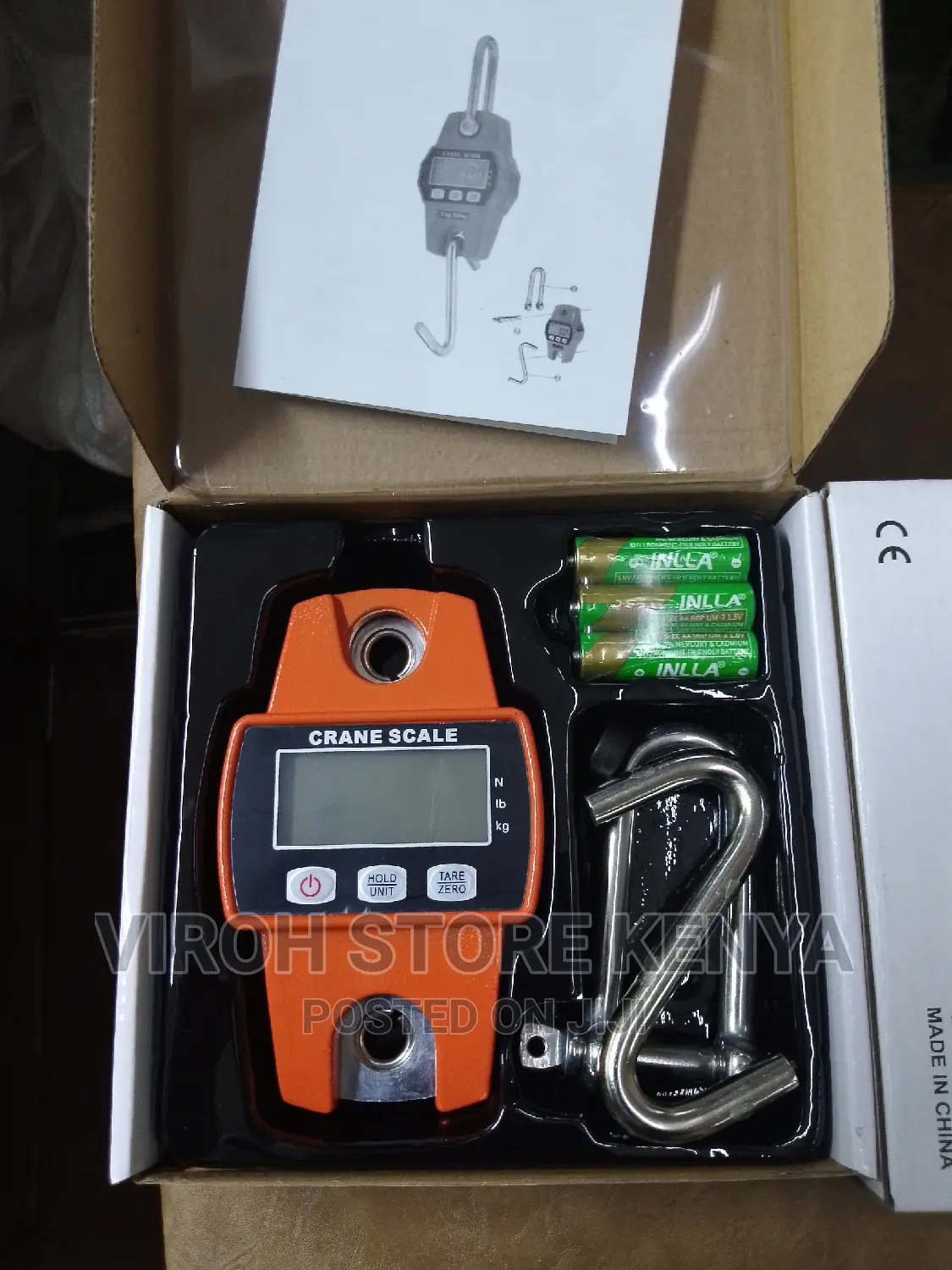 Hanging Digital Weighing Machine 300kgs Hangers + Batteries