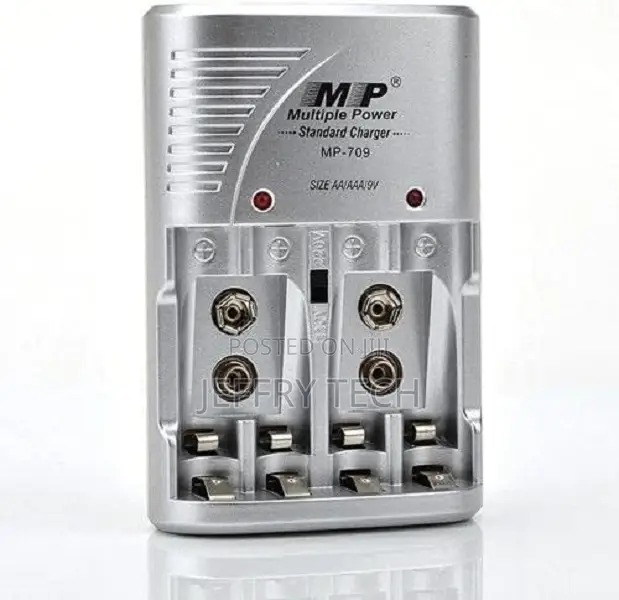 MP-709 AA/AAA 9V Ni-Mh/Ni-Cd Battery Charger Silver