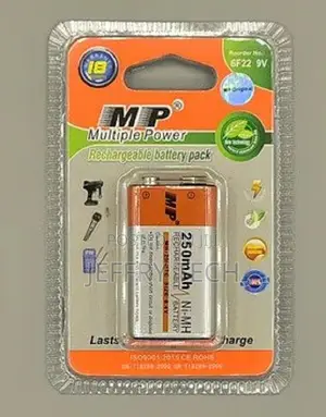 MP Rechargeable 9V Battery -300mah