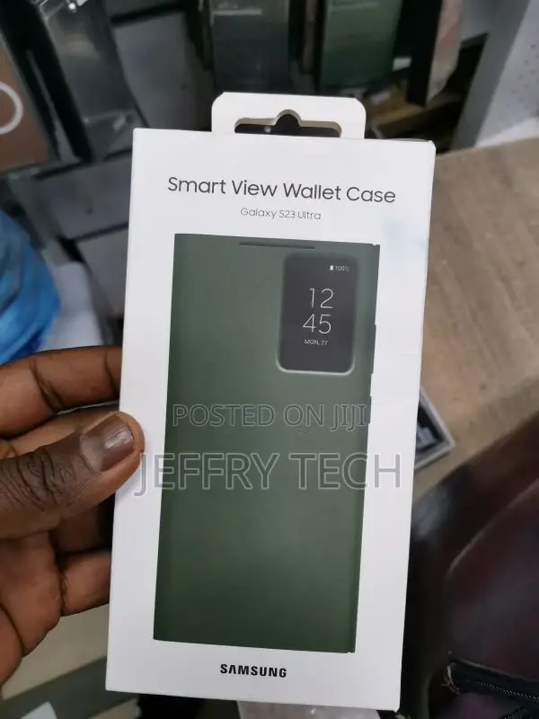 Samsung Galaxy S23 Ultra Smart View Wallet Case -Green Khaki