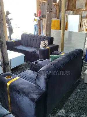 Black 5 Seater Sofa