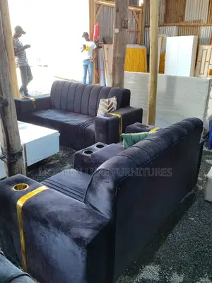 Black 5 Seater Sofa