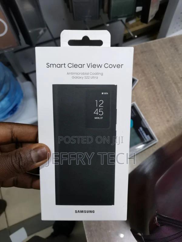 Smart View Mirror Flip Case for Samsung Galaxy S22 Ultra BLK - main view