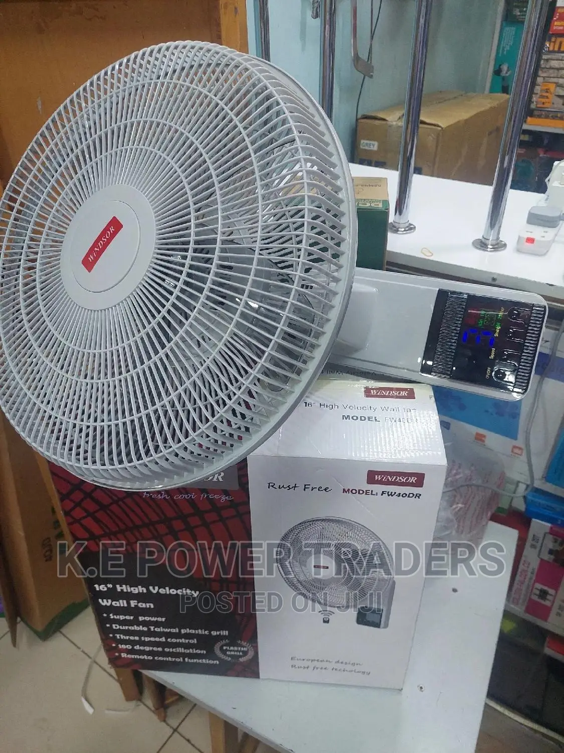 Windsor Remote Wall Fan