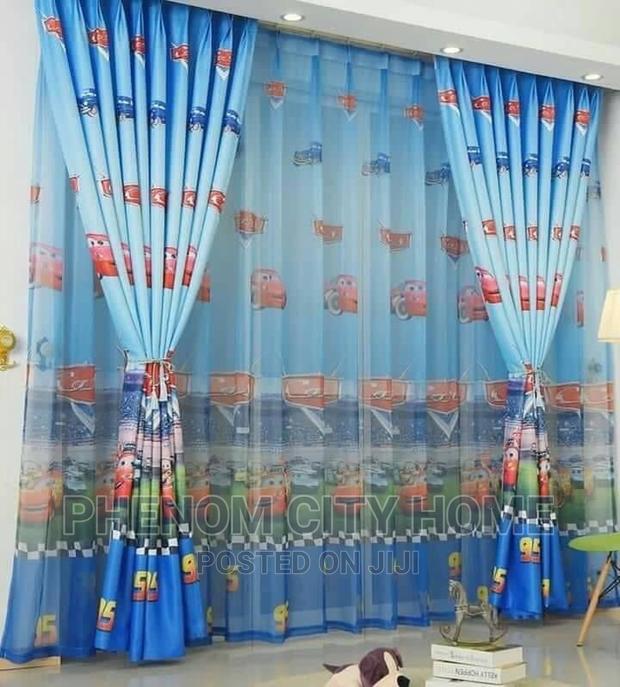 Boys Room Cartoon Print Curtains - thumbnail 2