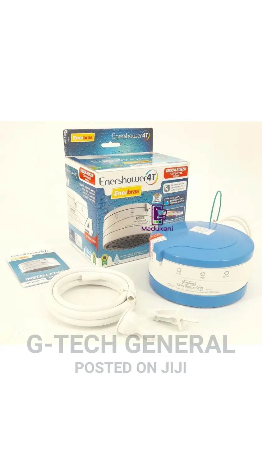 Ener Instant Shower. Shower Head. Enershower 4t Heater