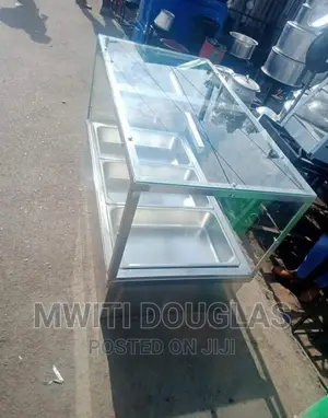Stainless Steel Chips Warmer Display
