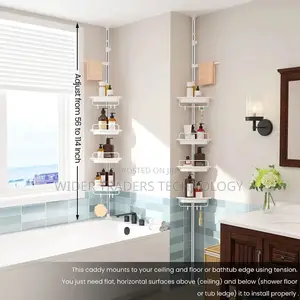 Telescopic Bathroom Corner Shelf Shower Caddy