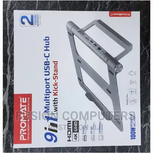 Promate Laptop Stand With 9 in 1 Multiport Usb-C Hub